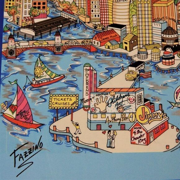 Charles Fazzino Historically Boston Glitter Puzzle - Picture 12 of 12